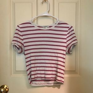 Forever 21 Striped Crop Top Size Large